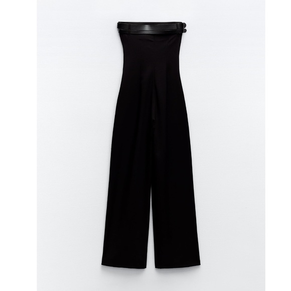 Zara BELTED STRAPLESS JUMPSUIT - Picture 5 of 10